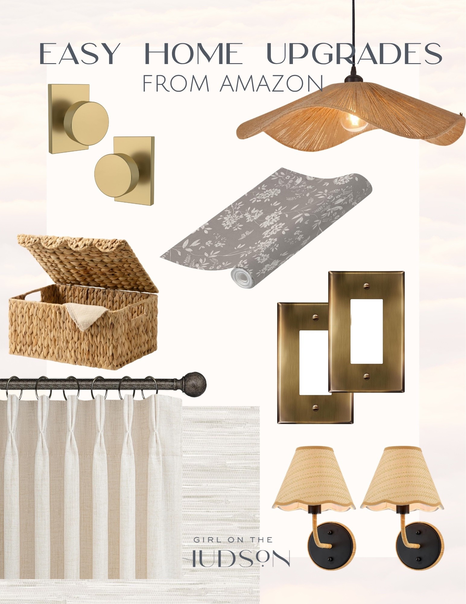 Some of the best home updates are the simplest ones. From swapping out hardware and light switch covers to adding wallpaper, lighting, baskets, and curtains, these Amazon finds can completely transform a space without the cost of a major renovation. They’re the little details that make a home feel more custom, thoughtful, and elevated.

Amazon home finds, home upgrades, brass cabinet knobs, peel and stick wallpaper, woven storage basket, linen curtains, wall sconces, pendant lighting, brass switch plates, affordable home updates, traditional home decor, girlonthehudson

#LTKHome #LTKmomlife #LTKdayinmylife