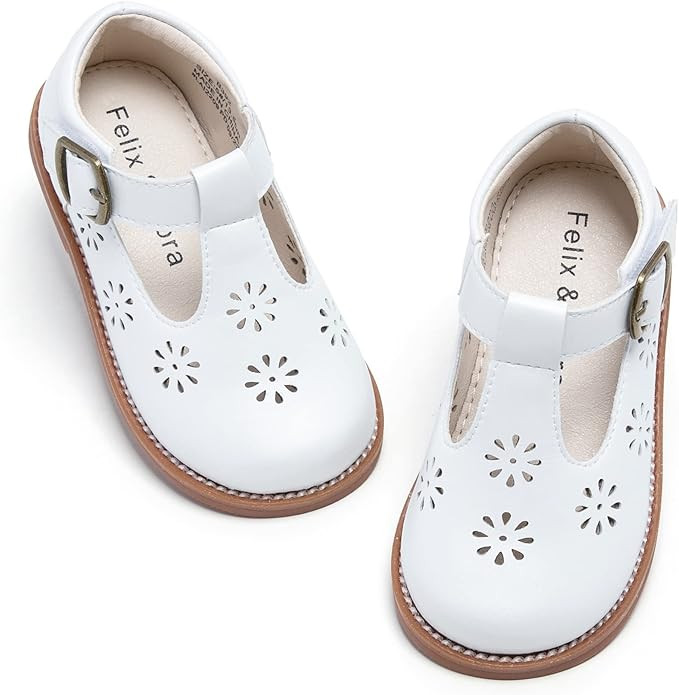Felix & Flora Toddler Little Girl Mary Jane Dress Shoes - Ballet Flats for Girl Party School Shoe... | Amazon (US)