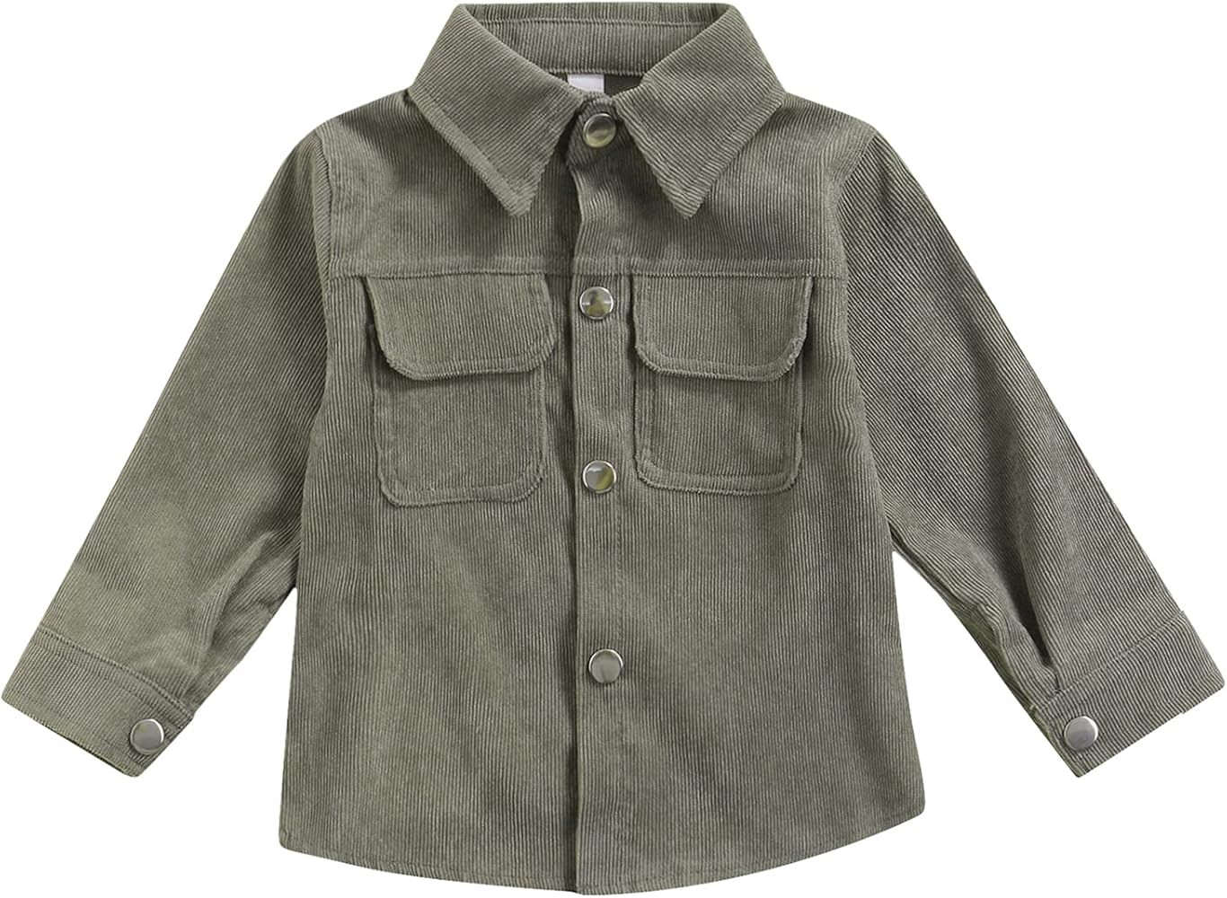Biivrii Toddler Baby Boy Corduroy Jacket Coat Kids Fall Winter Button Down Shirts Long Sleeve Blo... | Amazon (US)