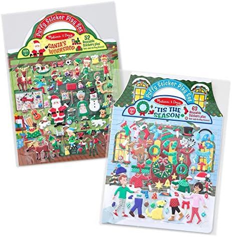 Melissa & Doug Puffy Stickers Bundle - Santa's Workshop & 'Tis the Season | Amazon (US)