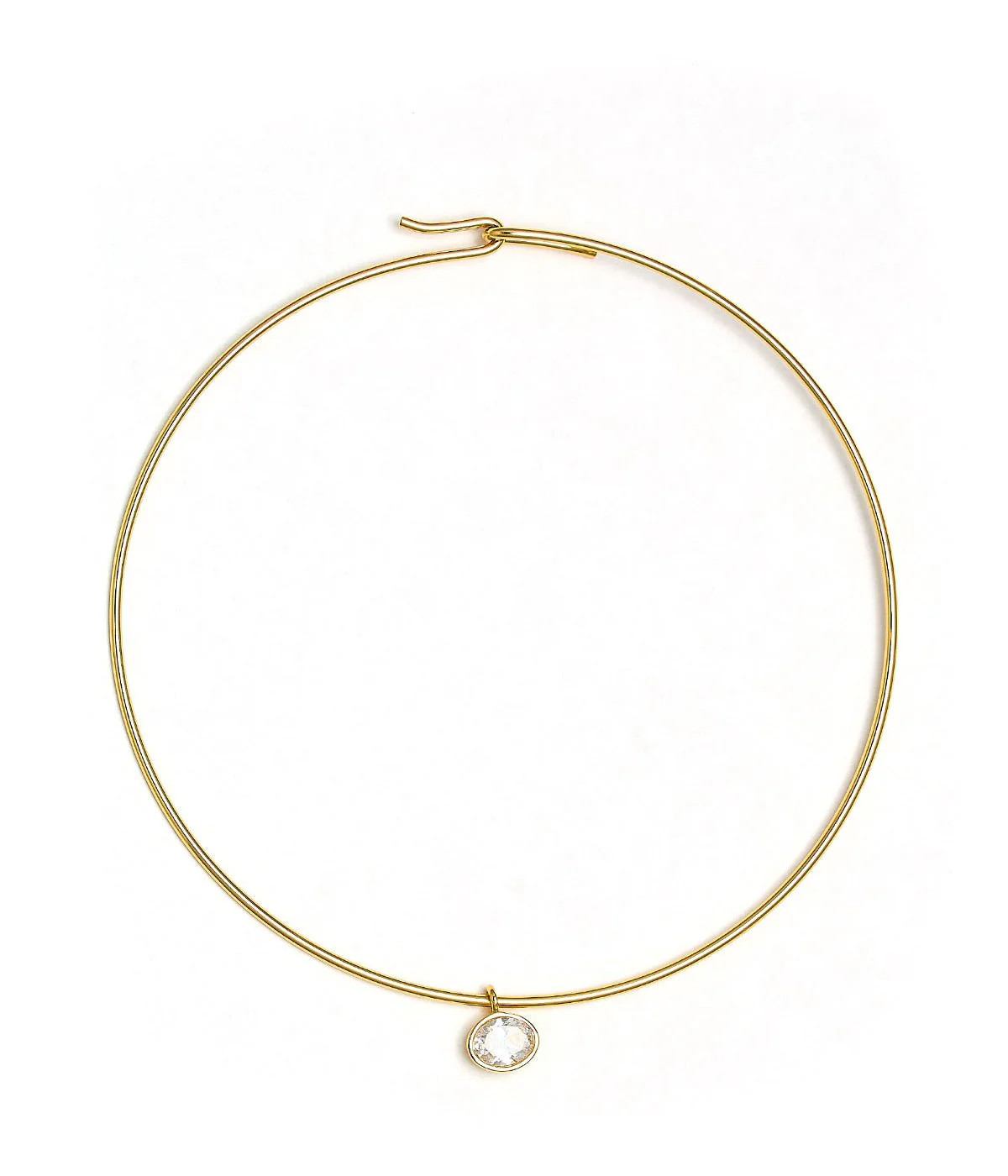 Oval Bezel Collar Necklace- 18k Gold Plated - Belle of the Ball Collec | Lisi Lerch Inc