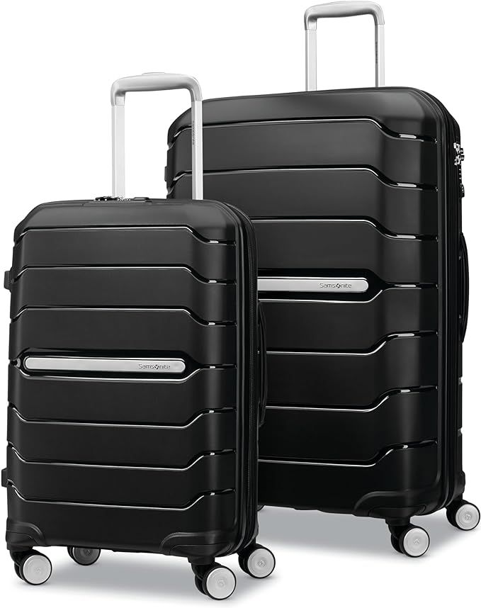 Samsonite Freeform Hardside Expandable Luggage with Spinners, Black, 2PC SET (Carry-on/Large) | Amazon (US)