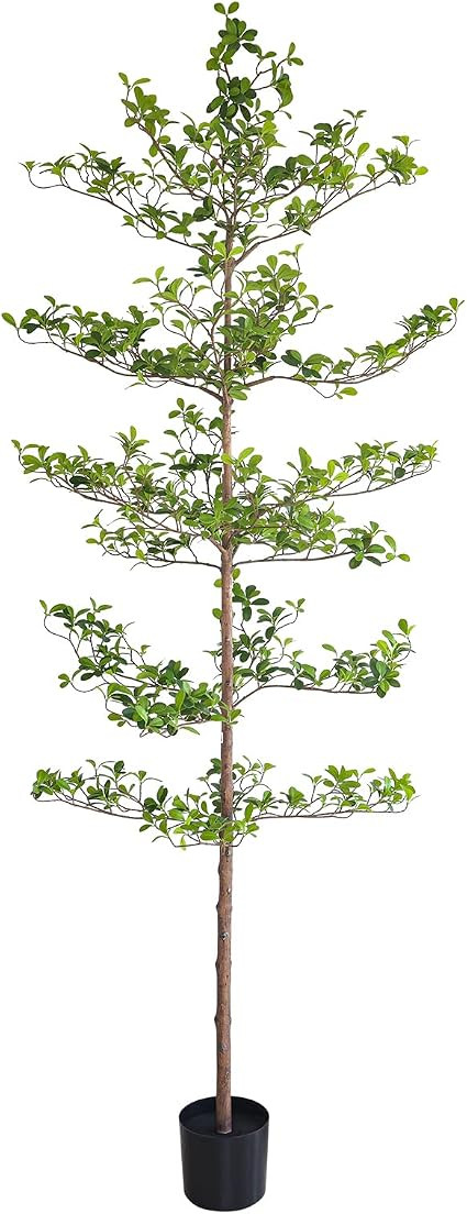 Artificial Black Olive Tree, 8FT Tall Faux Shady Lady Tree with Potted, Fake Olive Tree for Home ... | Amazon (US)