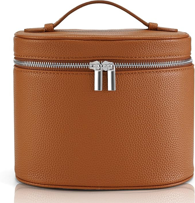 Makeup Bag Vanity Case Cosmetic Bag with Removable Divider Travel Toiletry Bag for Women Portable... | Amazon (US)