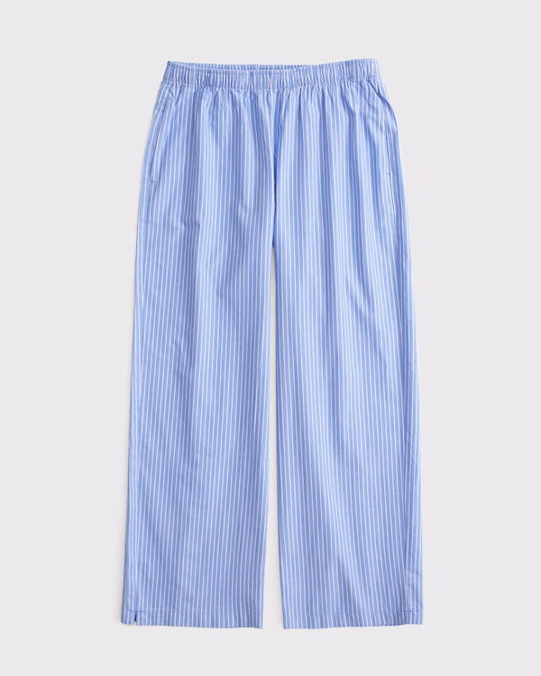 Poplin Wide Leg Pull-On Pant | Abercrombie & Fitch (US)