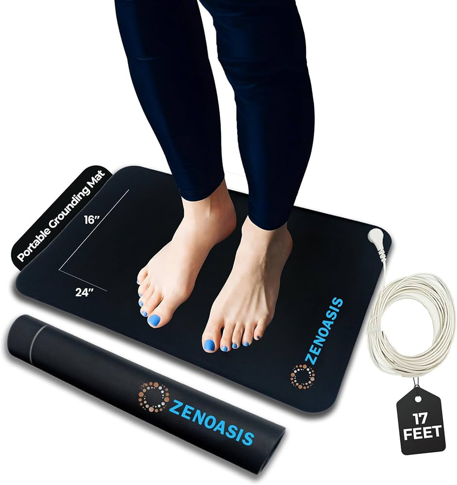 Grounding Mat 24"x16" Conductive Carbon Used For Pain Relief, Improved Sleep and Wellness With 17... | Amazon (US)