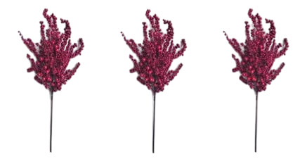 Red Berry Christmas Decoration Pick, 24 inches, 3 Piece, by My Texas House - Walmart.com | Walmart (US)