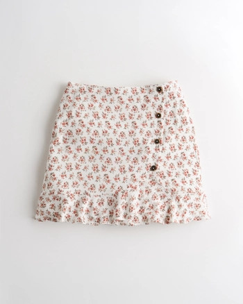 Ultra High-Rise Ruffle-Hem Mini Skirt | Hollister (EU)