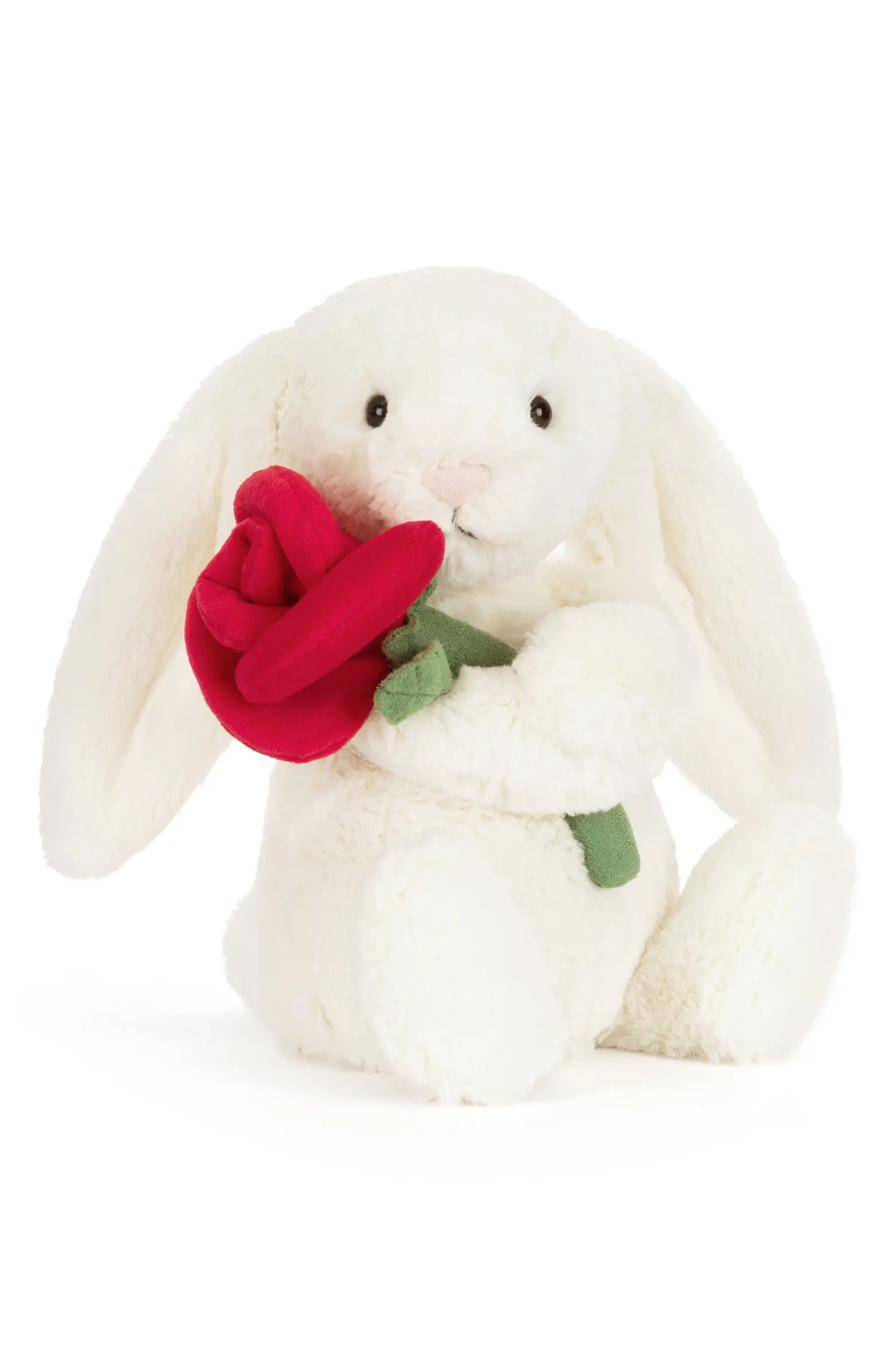 Jellycat Cream Bunny with Rose Stuffed Animal | Nordstrom | Nordstrom