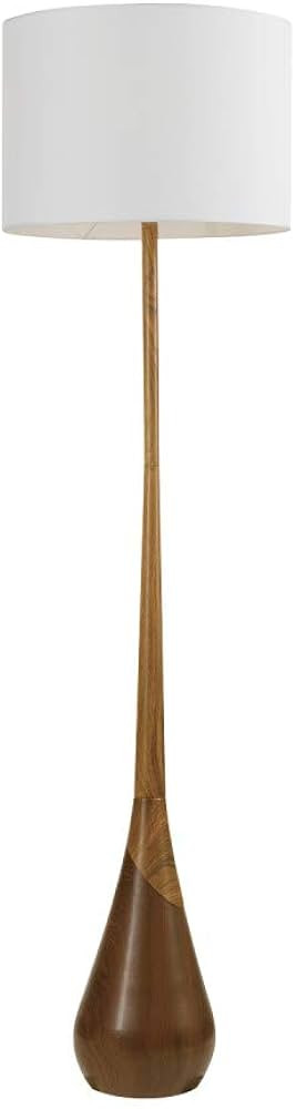 Globe Electric Novogratz x 67225 65" Floor Lamp, 2-Tone Wood Toned Base, White Fabric Shade, Sock... | Amazon (US)