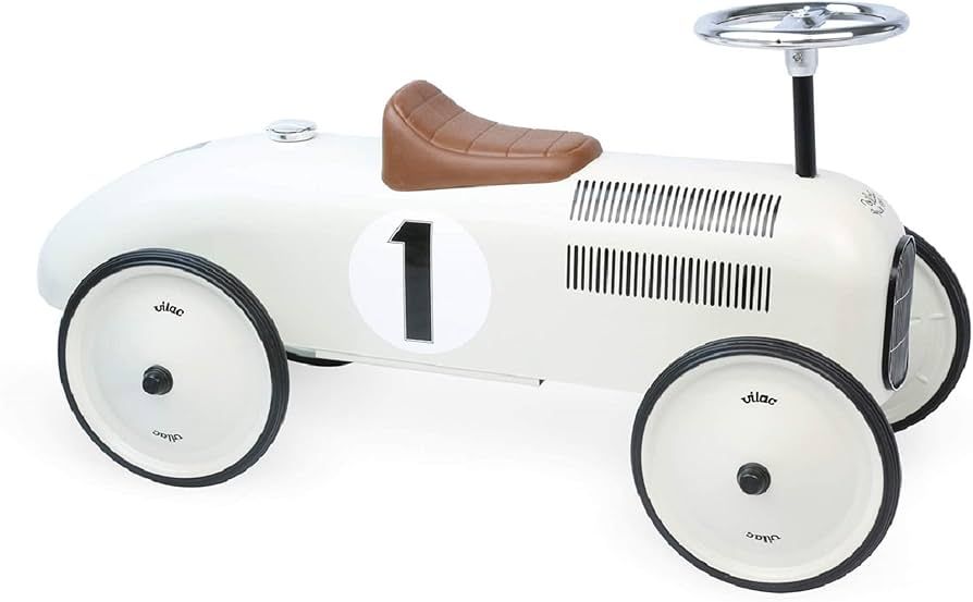 Vilac Vintage Ride-On Car, Durable Metal, Classic Retro Style, Develops Motor and Co-ordination S... | Amazon (UK)