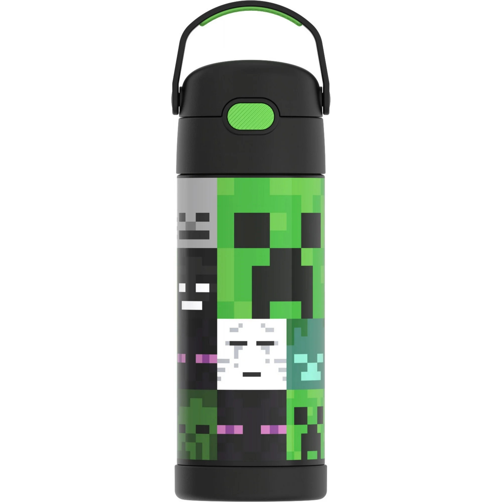 Thermos Stainless Steel Funtainer Water Bottle with Straw, Minecraft, 14 Fluid Ounces | Walmart (US)
