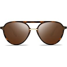 SOJOS Retro Aviator Polarized Sunglasses for Women Men Double Bridge Ladies Shades | Amazon (US)