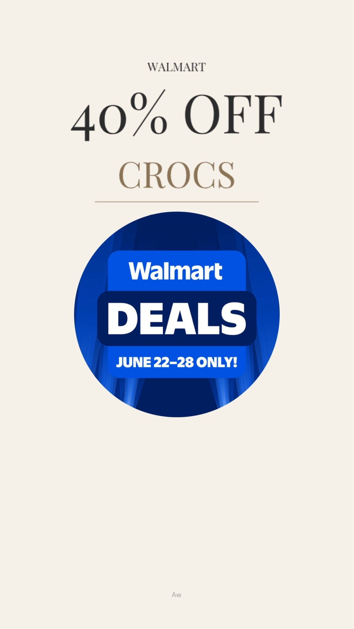 Crocs 40% off at Walmart!

Check out the sale through my link and see what’s marked down!

#walmartfinds #walmartsale #budgetshopping #deals #savings

#LTKgrwm #LTKdayinmylife #LTKTall