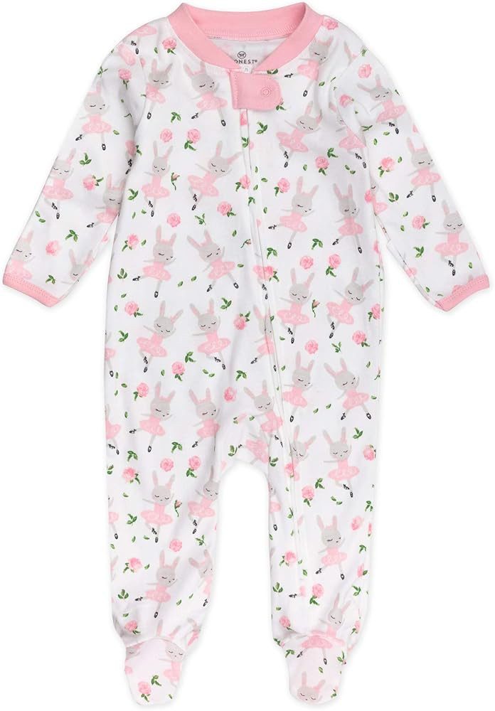 HonestBaby baby-girls Sleep & Play Footed One-piece Pajama Sleeper 100% Organic Cotton, Baby Girl... | Amazon (US)