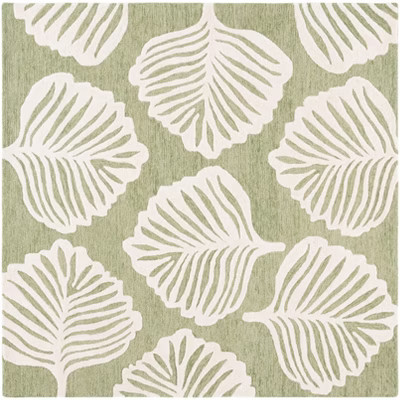 Blossom BLM408 Hand Tufted Indoor Area Rug - Ivory/Green - 6'x6' - Safavieh | Target