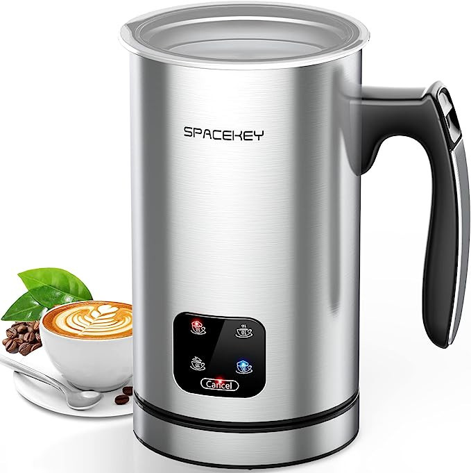 Milk Frother, Electric Milk Steamer, Spacekey 4-in-1 Automatic Hot and Cold Foam Maker with Touch... | Amazon (US)