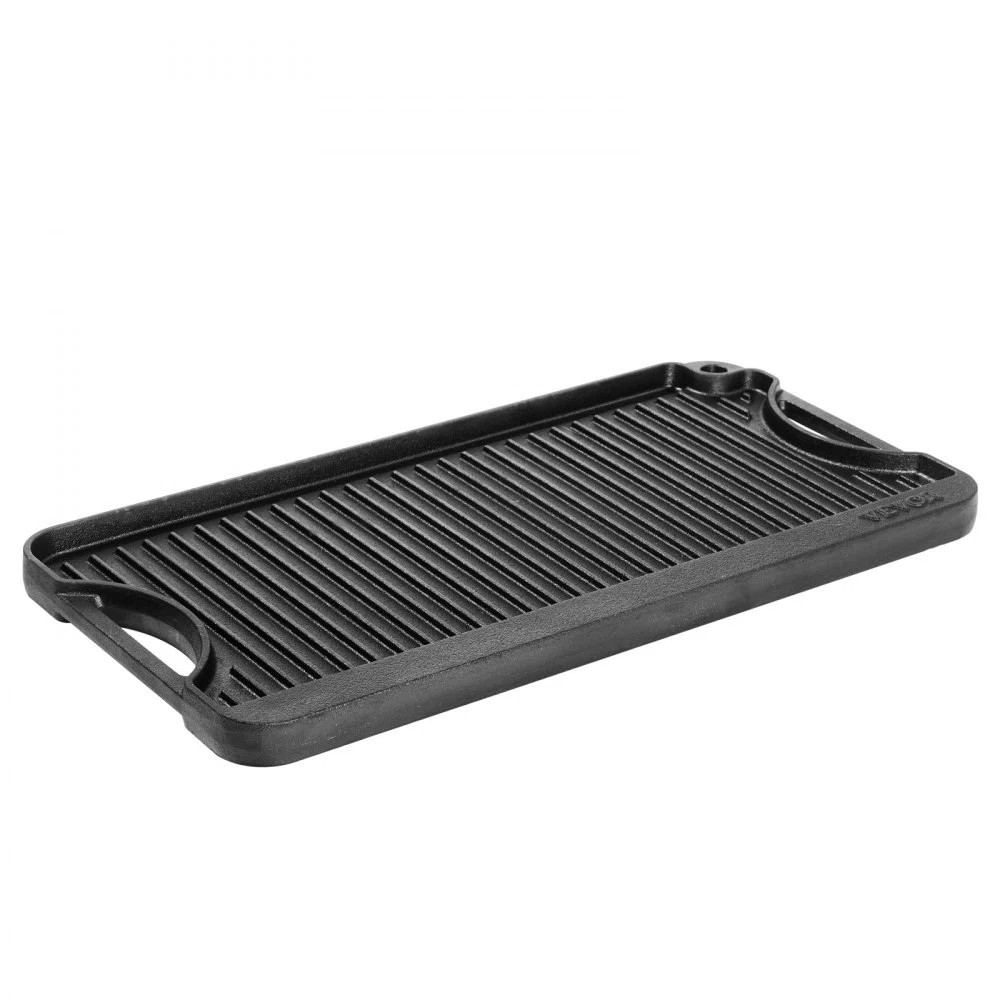Reversible Grill Griddle Pre-Seasoned BBQ Pan Cast Iron Black | Wayfair North America