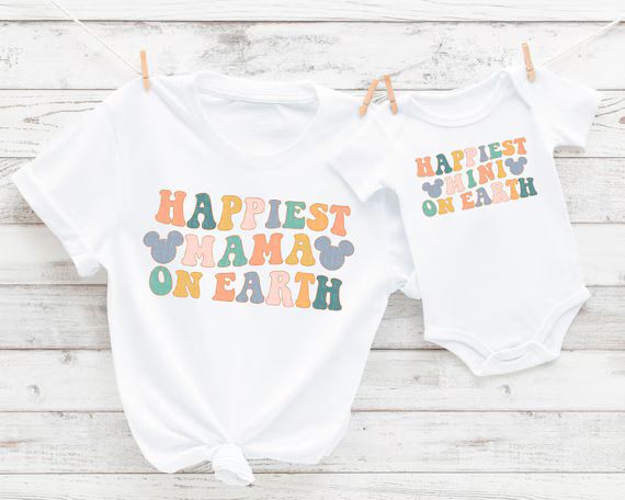 Happiest MAMA MINI on Earth Shirt Matching Mommy and Me Mouse | Etsy | Etsy (US)