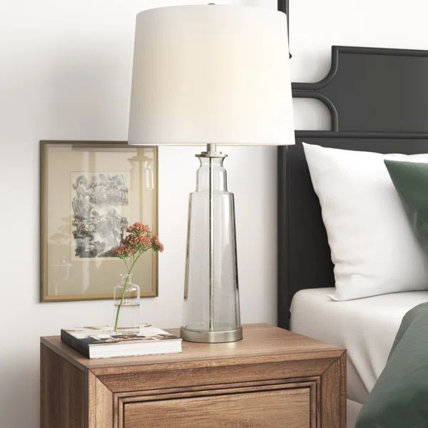 Blaise 33" Clear Seeded Table Lamp | Wayfair North America