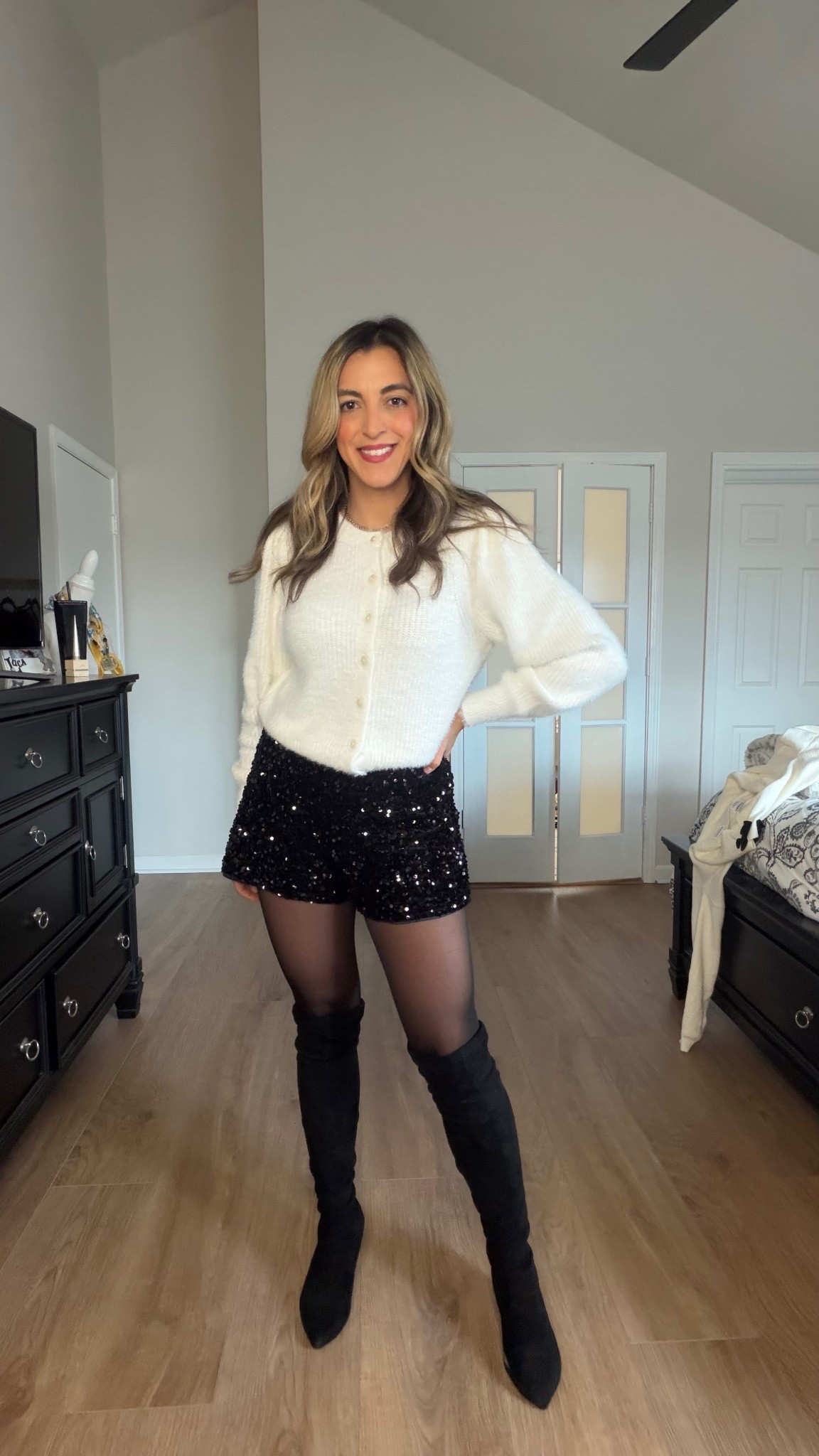 Thick & soft sweater, sequin shorts holiday ootd

#LTKGiftGuide #LTKCyberWeek #LTKHoliday