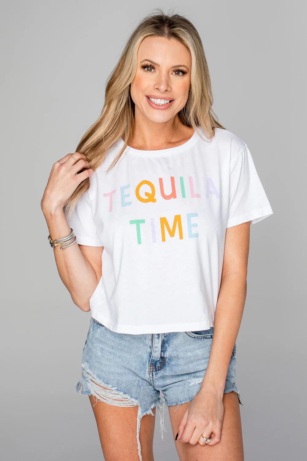 Marcus Cropped Graphic Tee - Tequila Time | BuddyLove