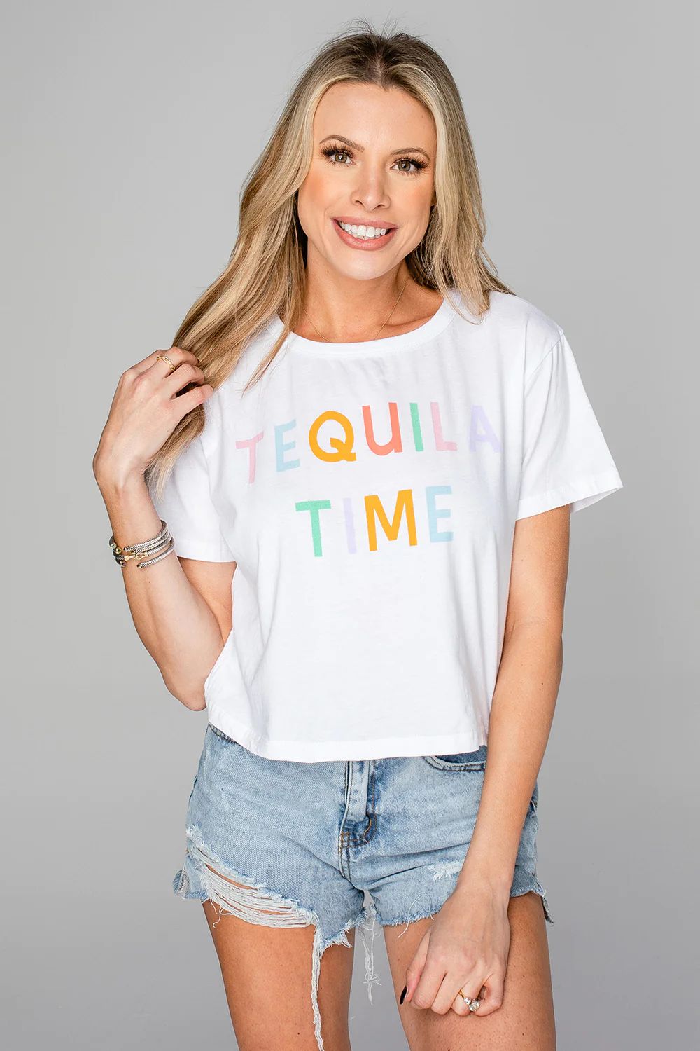 Marcus Cropped Graphic Tee - Tequila Time | BuddyLove