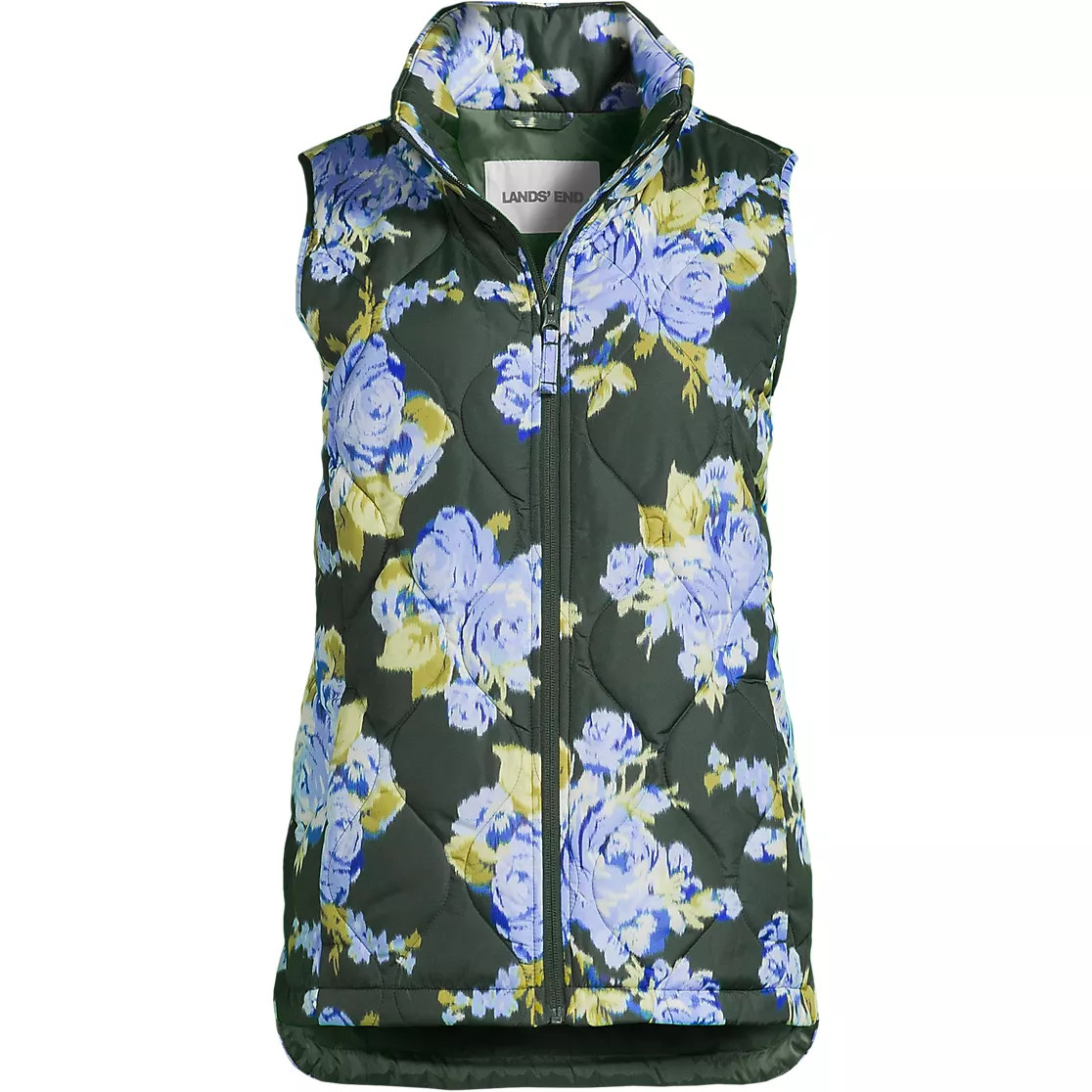 Women's Tall Print FeatherFree Quilted Insulated Vest | Lands' End (US)