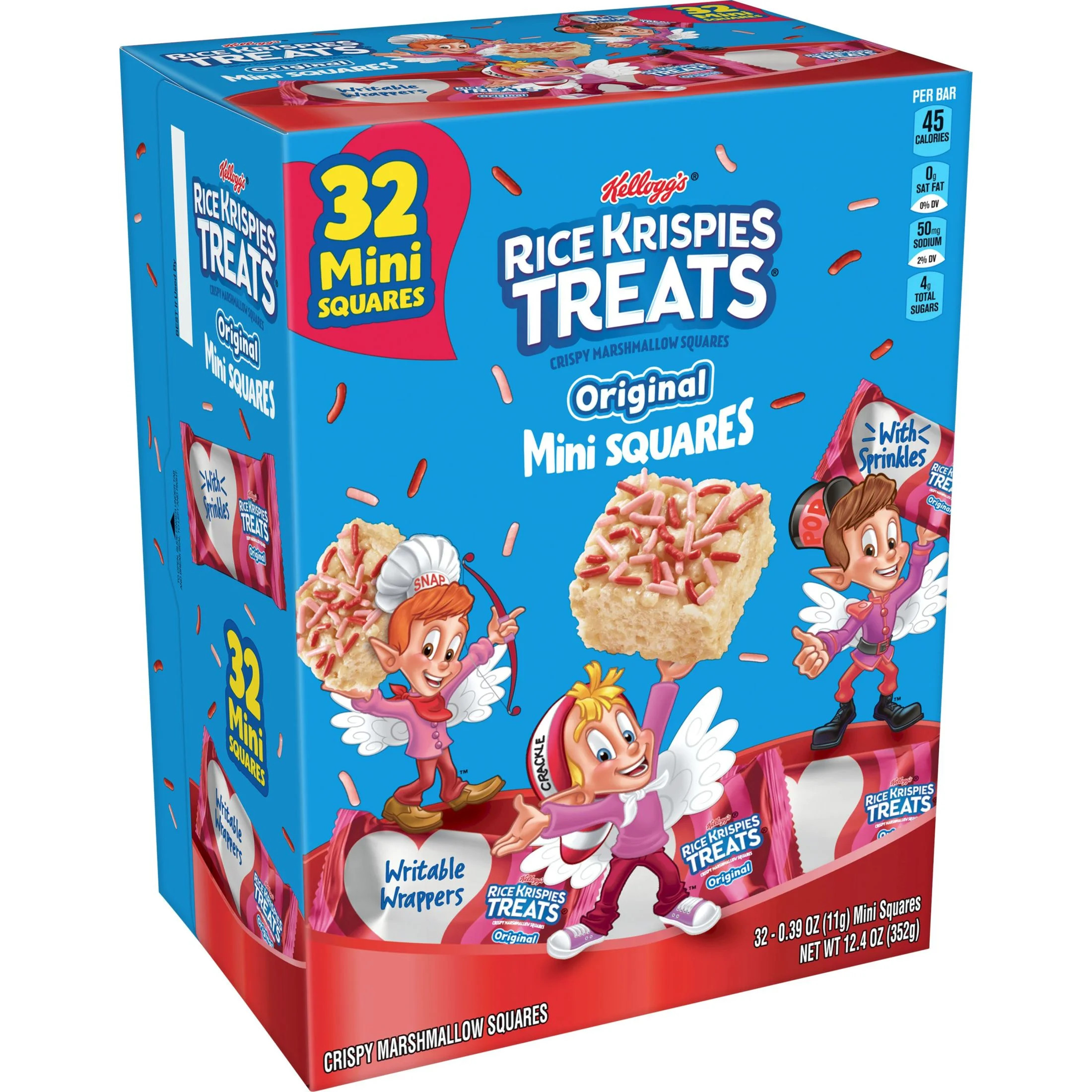 Rice Krispies Treats Original with Holiday Sprinkles Mini Marshmallow Snack Bars, 12.4 oz, 32 Cou... | Walmart (US)