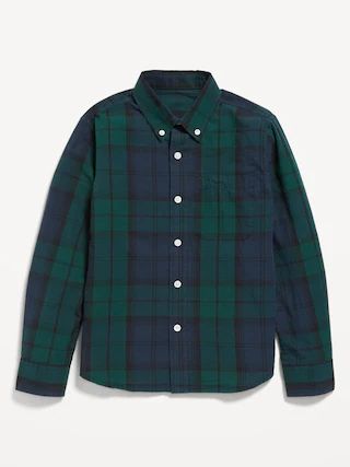 Patterned Poplin Built-In Flex Shirt for Boys | Old Navy (US)