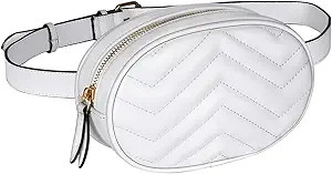 Geestock White Fanny Packs for Women Fashionable, Small Waist Bags Waterproof Belt Bag Stylish Bu... | Amazon (US)
