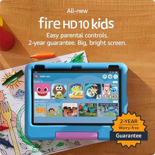 All-new Amazon Fire 10 Kids tablet- 2023, ages 3-7 | Bright 10.1" HD screen with ad-free content ... | Amazon (US)