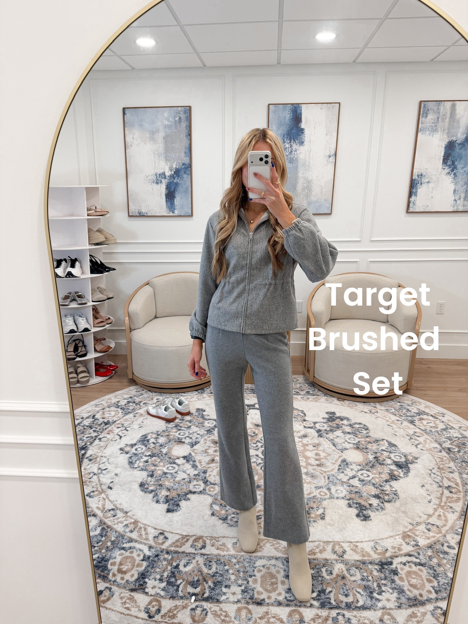 Target Brushed Set 🤍
Wearing the Brushed Pull-On Pants with the matching Brushed Cinched-Waist Zip Jacket — the coziest elevated basic! Soft, comfy, and perfect for errands, lounging, or casual winter outfits. Target nailed this one! 

#LTKTall #LTKWorkwear #LTKSeasonal
