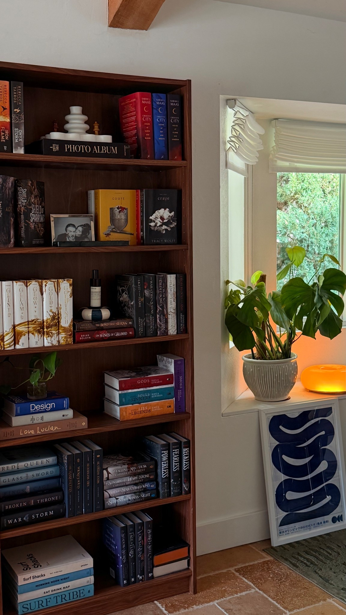 Honestly so proud of the styling on our bookshelf 