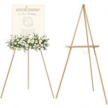 Wood Wedding Easel Stand For Display Wooden Tripod For Poster Board Easel Standing For Welcome Sign | SHEIN