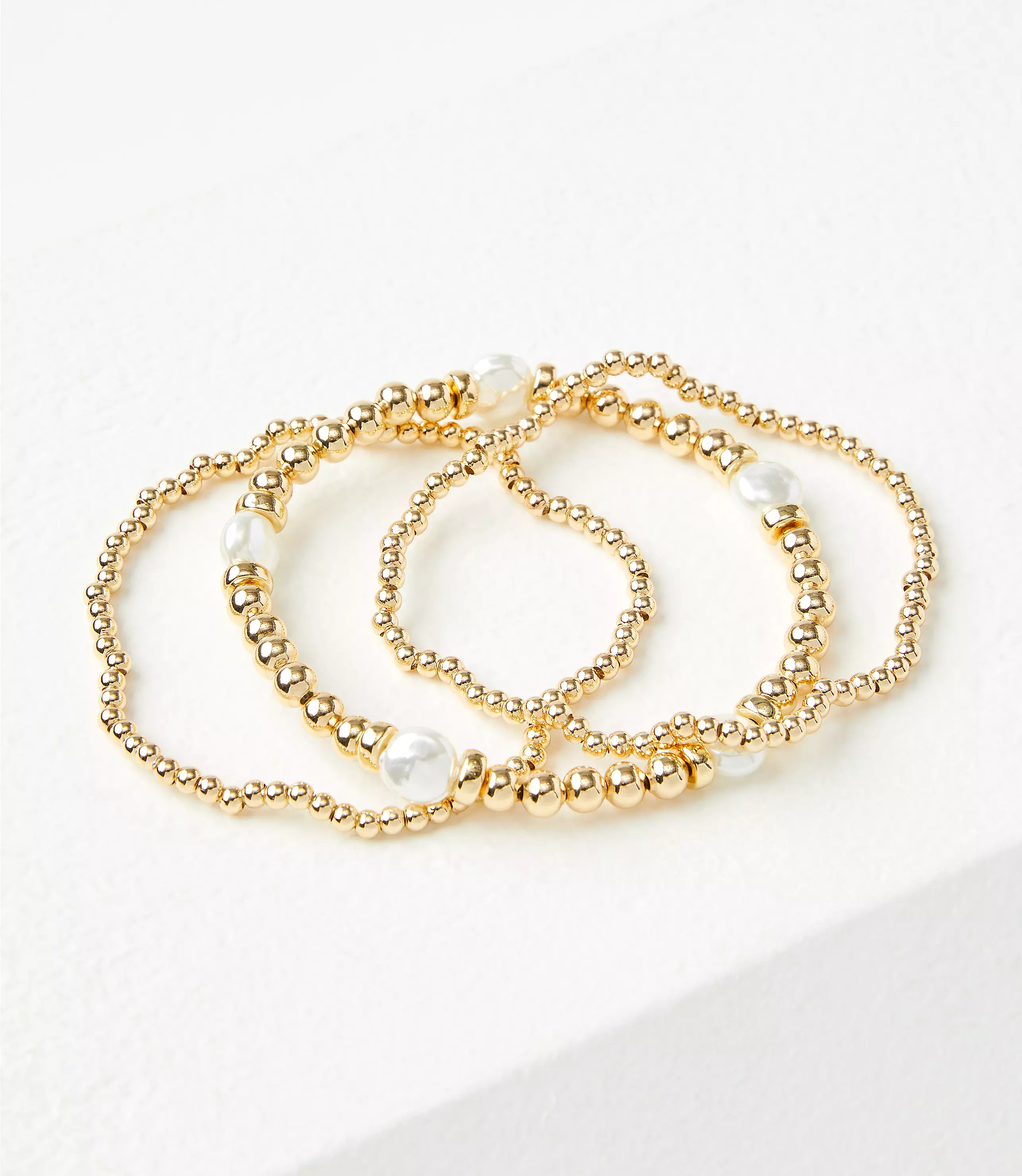 Freshwater Pearl Stretch Bracelet Set | LOFT