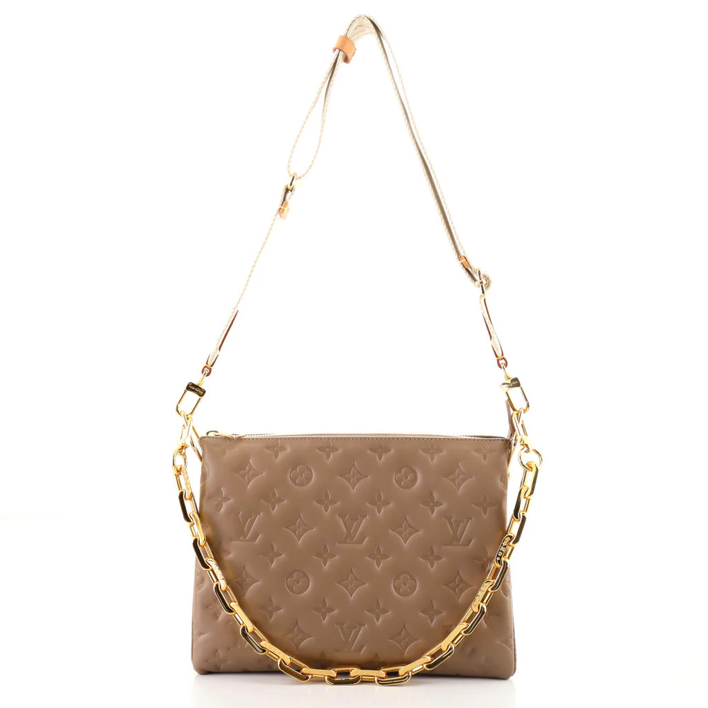 Louis Vuitton Coussin Bag Monogram Embossed Lambskin PM Neutral 1127035 | Rebag