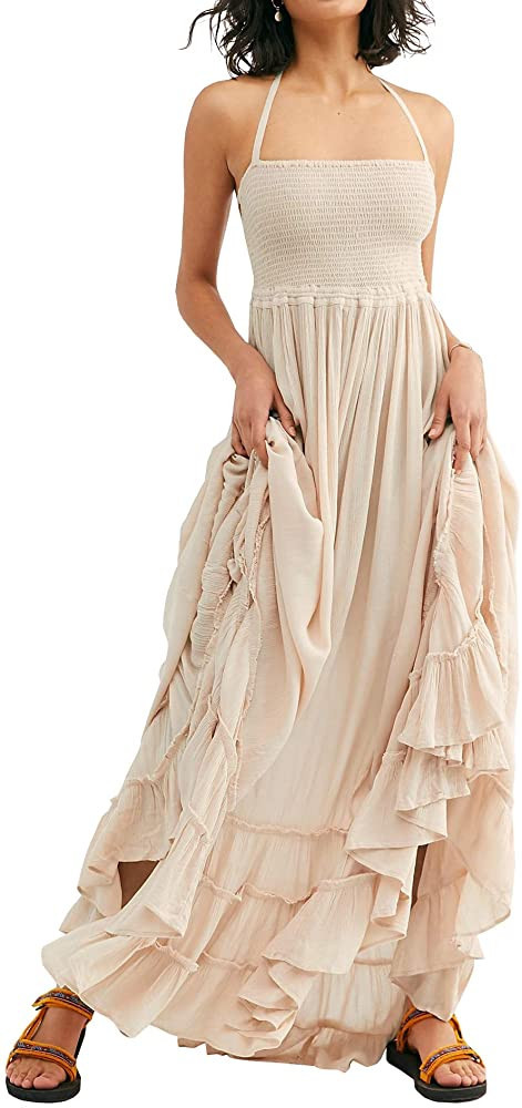 R.Vivimos Womens Summer Cotton Sexy Backless Long Dresses | Amazon (US)