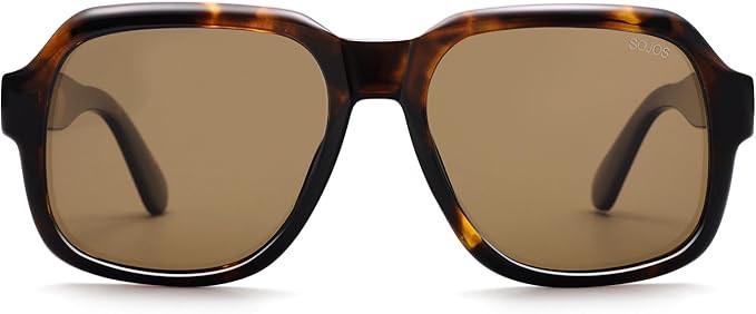 SOJOS Retro Square Polarized Sunglasses Womens Mens Chic Vintage Oversized Old Money Shades SJ261... | Amazon (US)