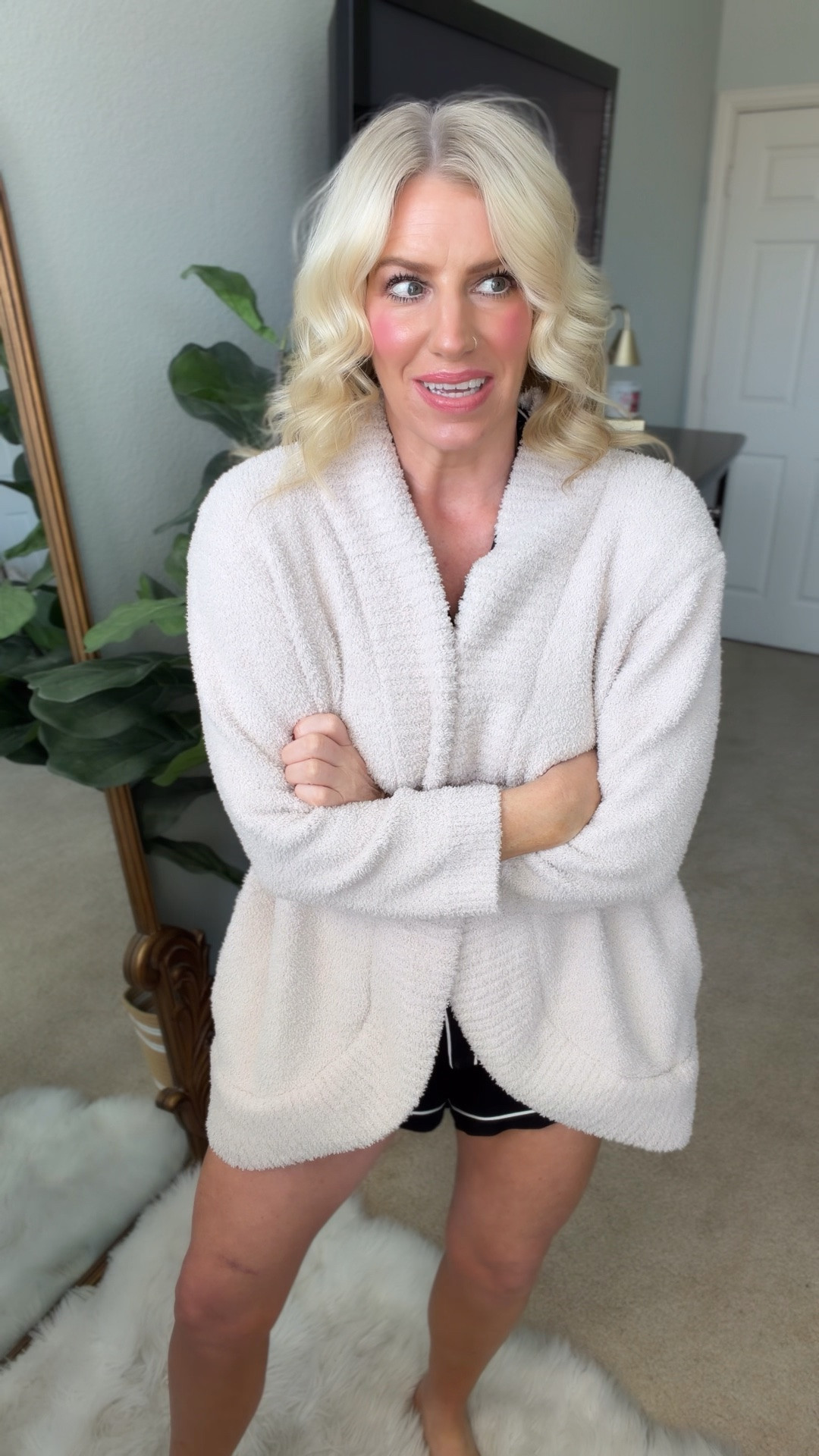 Barefoot dreams look for less
Cost cocoon cardigan under $30
Comes in 4 colors

#LTKOver40 #LTKmomlife #LTKselfcare
