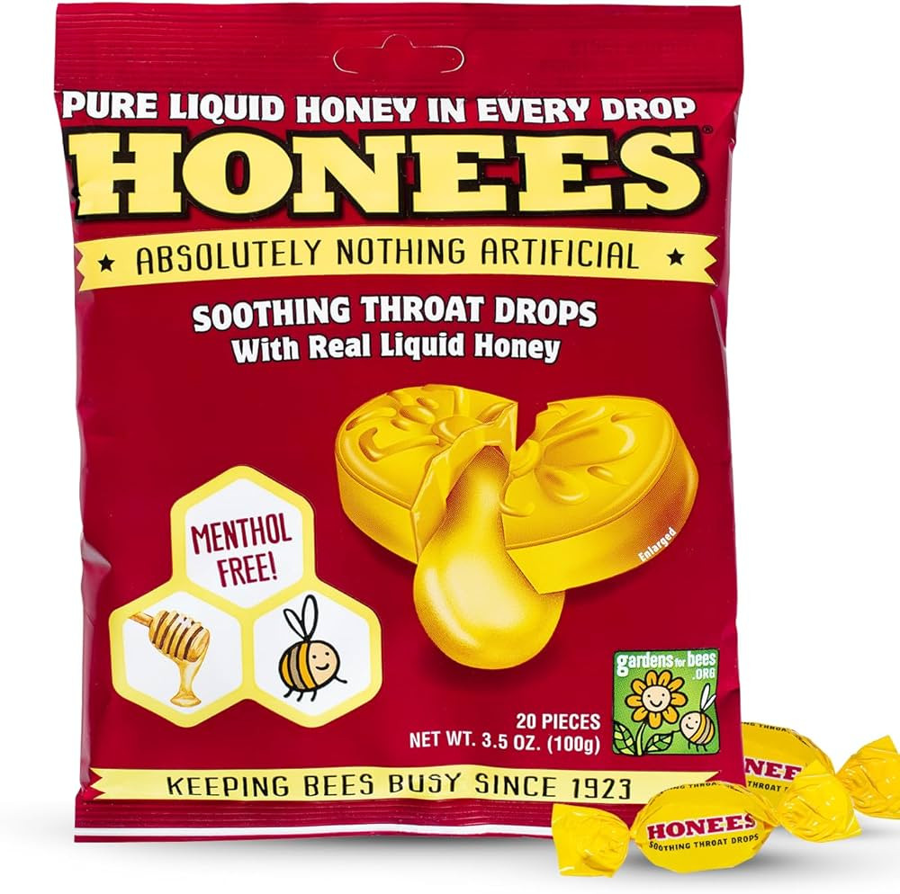 Honees Honey Filled Drops, Honey Cough Drops with Real Honey-Natural Sore Throat Relief-Nothing A... | Amazon (US)