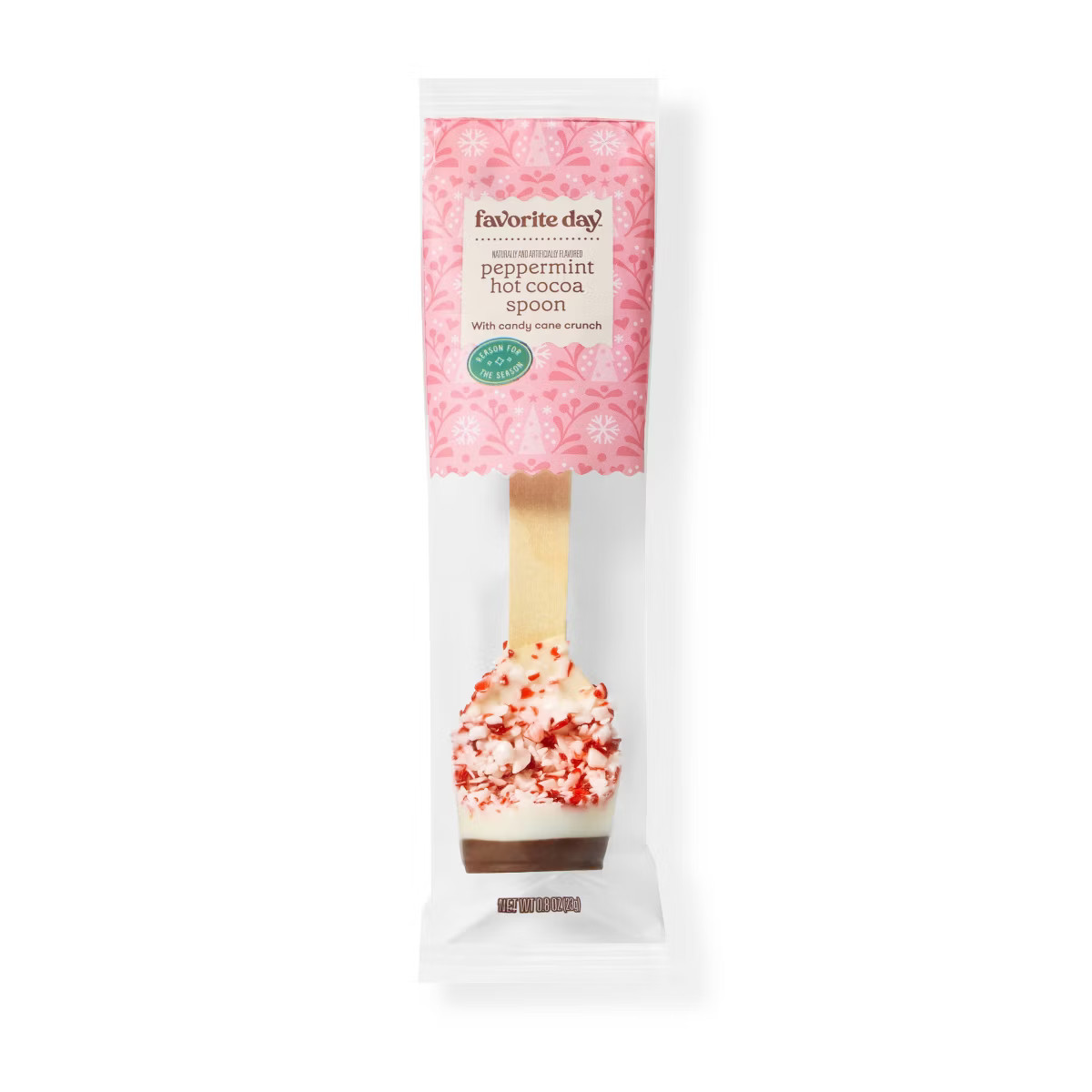 Christmas White Chocolaty Coated with Peppermint Hot Cocoa Spoon - 0.8oz - Favorite Day™ | Target
