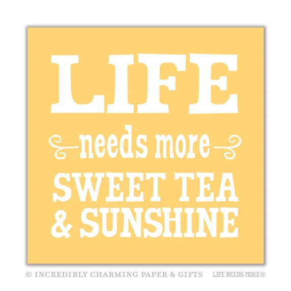 Beverage Napkins, Sweet Tea & Sunshine, Life Needs More®, Party Napkins, Cocktail Napkins, Southern  | Etsy (US)