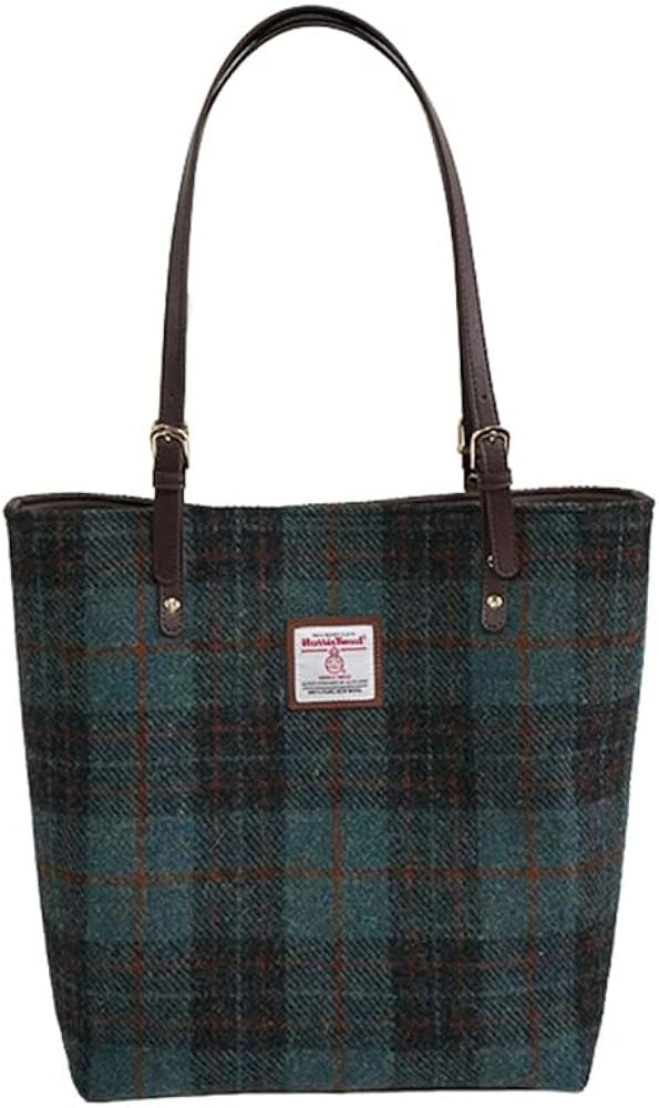 Harris Tweed Tote bag Retro Plaid Large Capacity Handbag Versatile Shoulder Bag | Amazon (US)