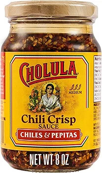 Cholula Chili Crisp Sauce, Chiles & Pepitas, Crunchy Topping for Tacos, Tostadas, Eggs, Pizza and... | Amazon (US)