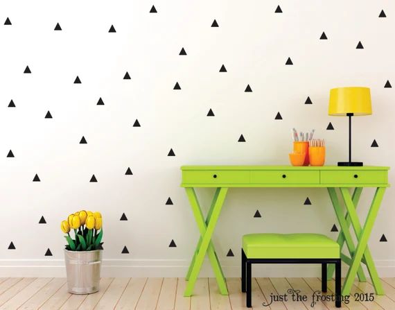 Triangle Wall Decal Set  Triangle Decor Decals Wall Decor  | Etsy | Etsy (US)