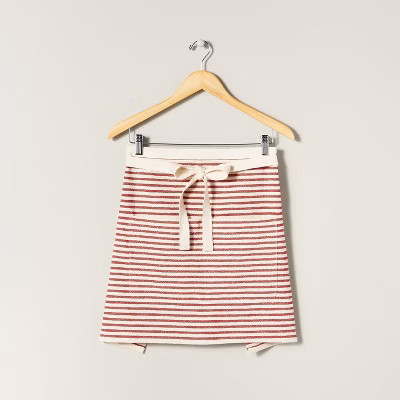 Ticking Stripe Waist Cooking Apron Dark Red/Cream - Hearth & Hand™ with Magnolia | Target