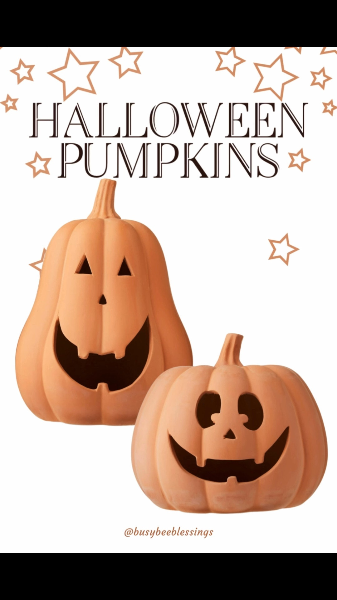 Meet your new fall favorite! 🎃 Clay Jack-o’-Lantern Tabletop Decor! 🍂 These handcrafted pumpkins are made from rustic brown clay, giving them a warm, earthy vibe. The cutout jack-o’-lantern face brings a playful glow to any table, mantel, or shelf. Whether you keep it unlit for a natural look or add a candle or LED light for a soft, spooky shine, it’s the perfect piece for Halloween. 🎃

#LTKHome #LTKSeasonal #LTKFindsUnder50