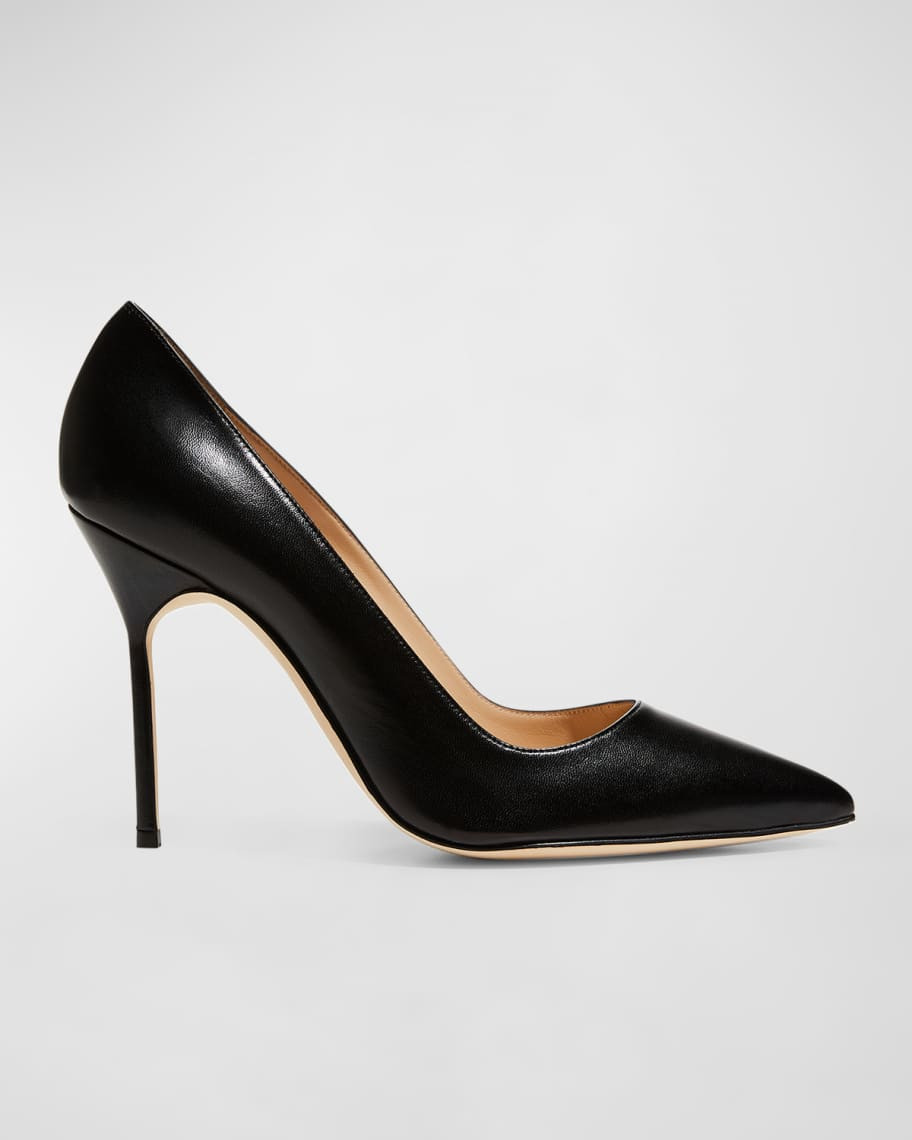 Manolo Blahnik BB 105mm Leather Pumps | Neiman Marcus
