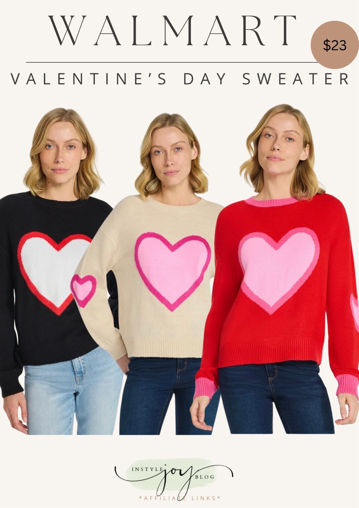 Walmart heart sweater / 99 Jane Street Women's and Women's Plus Heart Sweater, Midweight, Sizes XS-4X

#LTKFindsUnder50 #LTKSeasonal #LTKHoliday